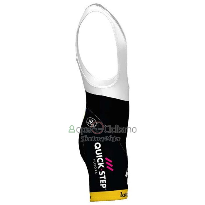 Deceuninck Quick Step Ropa Ciclismo Culotte Corto 2020 Mangas Cortas Blanco AMarillo